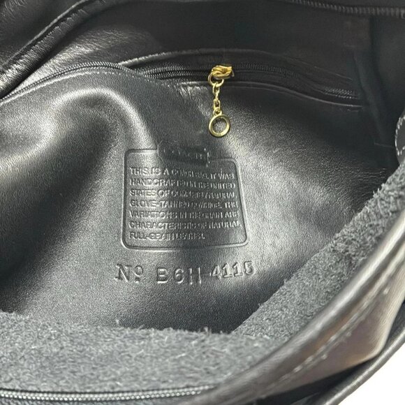 Auth COACH - 4115 Black Leather Shoulder Bag - Picture 7 of 11